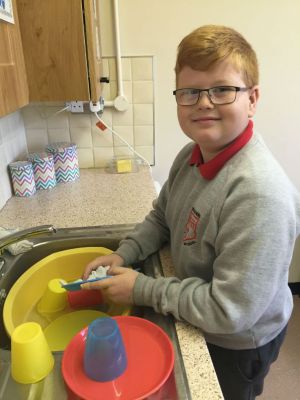 Washing up time.